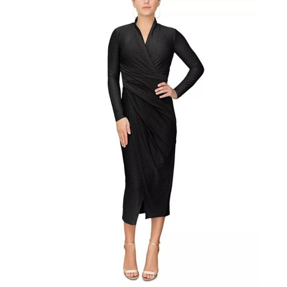 Rachel Roy Bret Eyelet Black Midi Dress